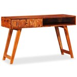 vidaXL Table d'écriture Bois massif de Sesham 118 x 50 x 76 cm