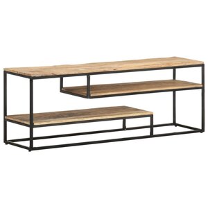 vidaXL Meuble TV 130x30x45 cm Bois de manguier brut
