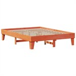 vidaXL Cadre de lit sans matelas cire marron 150x200cm bois pin massif