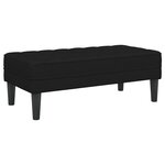 vidaXL Canapé 2 pièces avec coussins en tissu noir