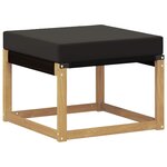 vidaXL Ensemble de canapés d'extérieur 4 pc Blanc et noir