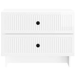 vidaXL Cabinet de chevet Blanc brillant 62 x 34 5 x 47 5 cm