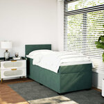 vidaXL Sommier à lattes de lit avec matelas Vert foncé 90x200 cm
