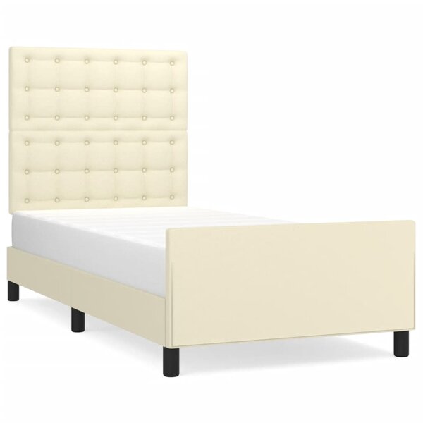 vidaXL Cadre de lit sans matelas crème 80x200 cm similicuir