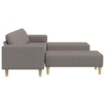 vidaXL Ensemble de Canapés Taupe tissu