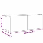 vidaXL Ensemble de meubles TV 4 Pièces chêne artisanal 80 x 30 x 30 cm