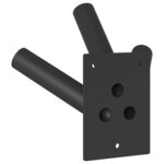 vidaXL Support de mât de drapeau Noir 10.5 x 7.5 cm Acier