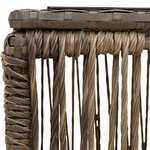vidaXL Table de Jardin Gris et Noir 55 x 55 x 37 cm Rattan PE et Verre