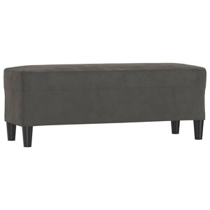vidaXL Banc Gris foncé 100x35x41 cm Velours