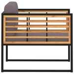 vidaXL Chaises de jardin et coussins lot de 2 Bois d'acacia Gris foncé