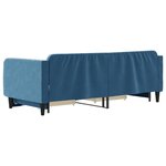 vidaXL Lit de jour avec gigogne et tiroirs sans matelas bleu 90x200 cm