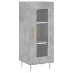vidaXL Buffet Gris béton 34 5x34x90 cm Bois d'ingénierie