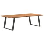 vidaXL Table à manger marron clair bois de chêne massif rectangulaire