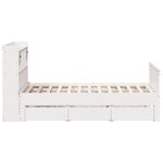 vidaXL Lit bibliothèque sans matelas blanc 150x200 cm bois pin massif