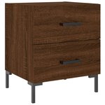 vidaXL Tables de chevet 2 Pièces chêne marron 40x35x47 5 cm