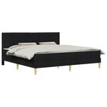 vidaXL Cadre de lit Noir 200 x 200 cm Polyester
