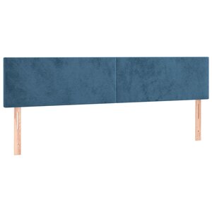 vidaXL Têtes de lit 2 Pièces Bleu foncé 90x5x78/88 cm Velours
