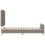 vidaXL Cadre de lit avec tête de lit Taupe 100 x 200 cm tissu