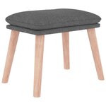 vidaXL Chaise de relaxation avec repose-pied Gris clair Tissu