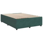 vidaXL Sommier à lattes de lit et matelas Vert foncé 140x190cm Velours