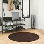 vidaXL Tapis doux à poils moyens et lavable HUARTE Marron Ø 100 CM