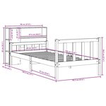 vidaXL Lit bibliothèque sans matelas 90x190 cm bois de pin massif