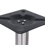 vidaXL Pied de table de bistro Argenté Ø45x107 cm Acier inoxydable