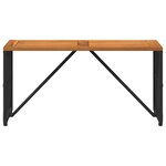 vidaXL Table de jardin Noir 80 x 40 x 40 cm Acier et Rattan Poly
