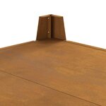 vidaXL Braise Marron 80 x 80 x 43 cm Acier résistant aux intempéries