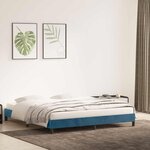 vidaXL Cadre de lit sans matelas bleu foncé 200x210 cm velours