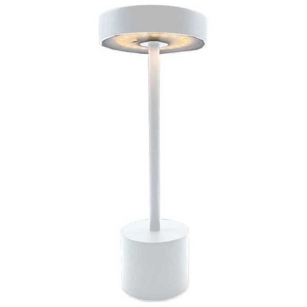 Lampe de table sans fil Roby 30 cm - Touch en aluminium - Blanc mat - LED