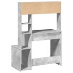 vidaXL Bureau avec étagères gris béton 100x45x140 cm bois d'ingénierie