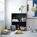 vidaXL Bibliothèque Gris 60x24x76 cm Bois d'ingénierie