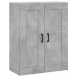 vidaXL Buffet haut Gris béton 69 5x34x180 cm Bois d'ingénierie