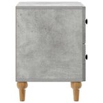vidaXL Cabinet de chevet avec tiroir Gris béton 43 x 34 5 x 48 cm