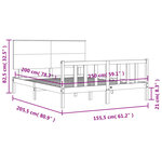 vidaXL Cadre de lit sans matelas bois de pin massif