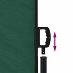 vidaXL Auvent latéral rétractable vert foncé 100x500 cm