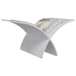 vidaXL Porte-revue en bois sur pied Blanc