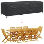 vidaXL Housse pour mobilier d'extérieur Noir 270 x 110 x 70 cm 600D