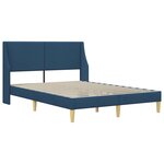 vidaXL Cadre de lit avec matelas Bleu 120 x 190 cm Polyester