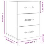 vidaXL Table de chevet blanc brillant 40x40x66 cm bois d'ingénierie