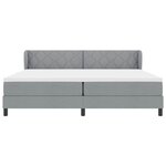 Lit Box Spring vidaXL avec Matelas Gris clair 200x200 cm Tissu