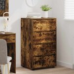 vidaXL Armoires de rangement 2 Pièces Chêne fumé 60 x 48 x 105 cm