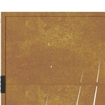 vidaXL Portail de jardin 105x130 cm acier corten conception d'herbe