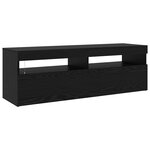 vidaXL Meuble TV 2 Pièces Chêne noir 240 x 35 x 40 cm Bois d'ingénierie