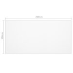 vidaXL Protecteur de table mat 200x100 cm 2 mm PVC