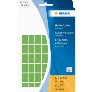 Étiquettes multi-usage, 12 x 18 mm, ver pack de 1792 herma
