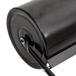 vidaXL Rouleau de jardin et de pelouse à tirer avec pinces aérateur noir 63 L en fer