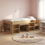 vidaXL Cadre de lit pour enfants avec rangement Chêne artisanal