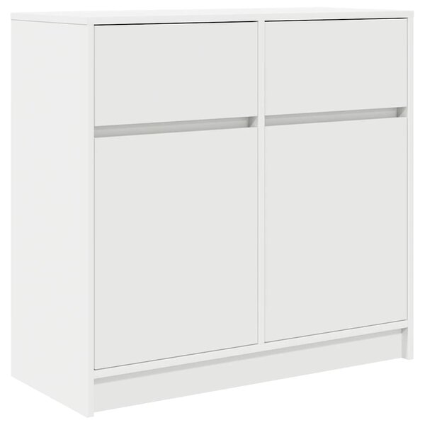 vidaXL Buffet avec tiroir blanc 80x34x76 cm bois d'ingénierie
